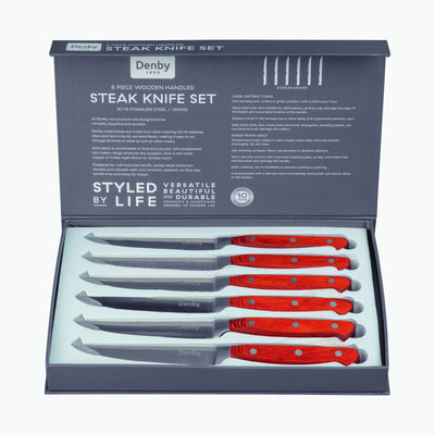 Denby Wooden Steak Knives - Set of 6