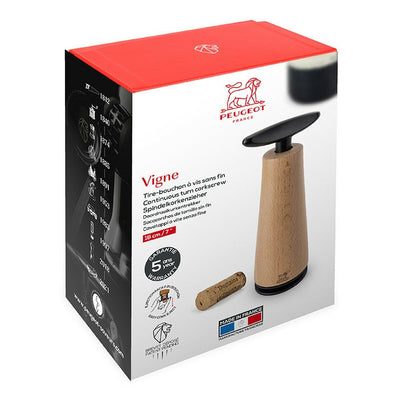 Peugeot Vigne Wooden Corkscrew With Zamac Handle 18cm