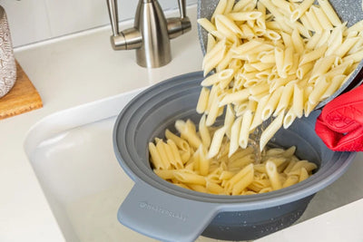 MasterClass Heat Resistant Silicone Steamer & Strainer Colander With Handles