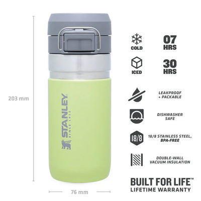 Stanley Quick Flip Water Bottle  0.47L - Citron - Last Chance to Buy