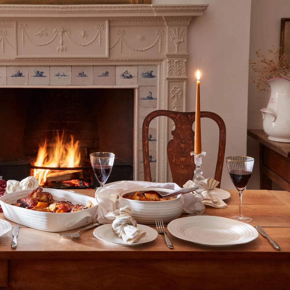 Portmeirion Sophie Conran White Small Oval Casserole