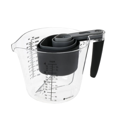 MasterClass Smart Space Measuring Spoon, Cup and Jug Set, 5 Pieces