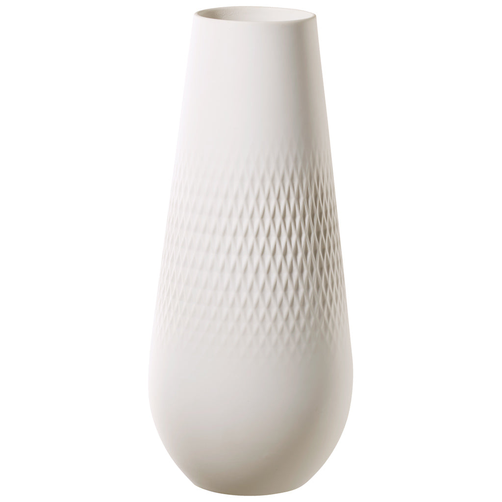 Villeroy and Boch Manufacture Collier Blanc Vase Carré Tall