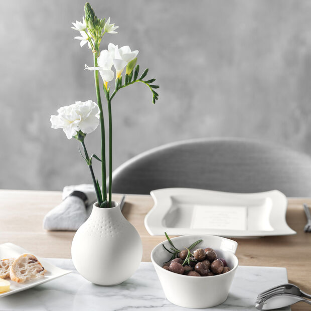 Villeroy and Boch Manufacture Collier Blanc Vase Perle Small