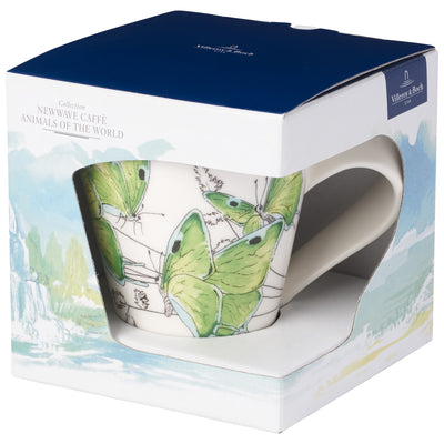 Villeroy and Boch New Wave Caffe Deep Green Hairstreak Mug in Giftbox