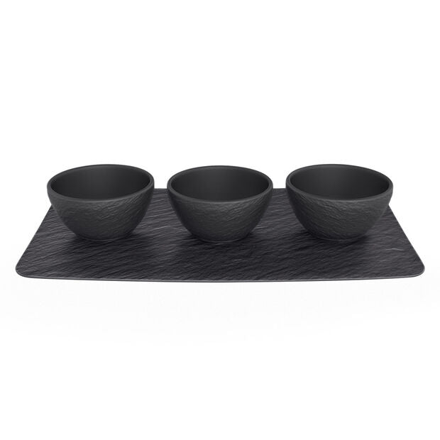 Villeroy and Boch Manufacture Rock Dip Bowl set 4 piece