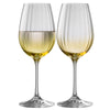 Galway Crystal Erne Amber Wine Glass Pair