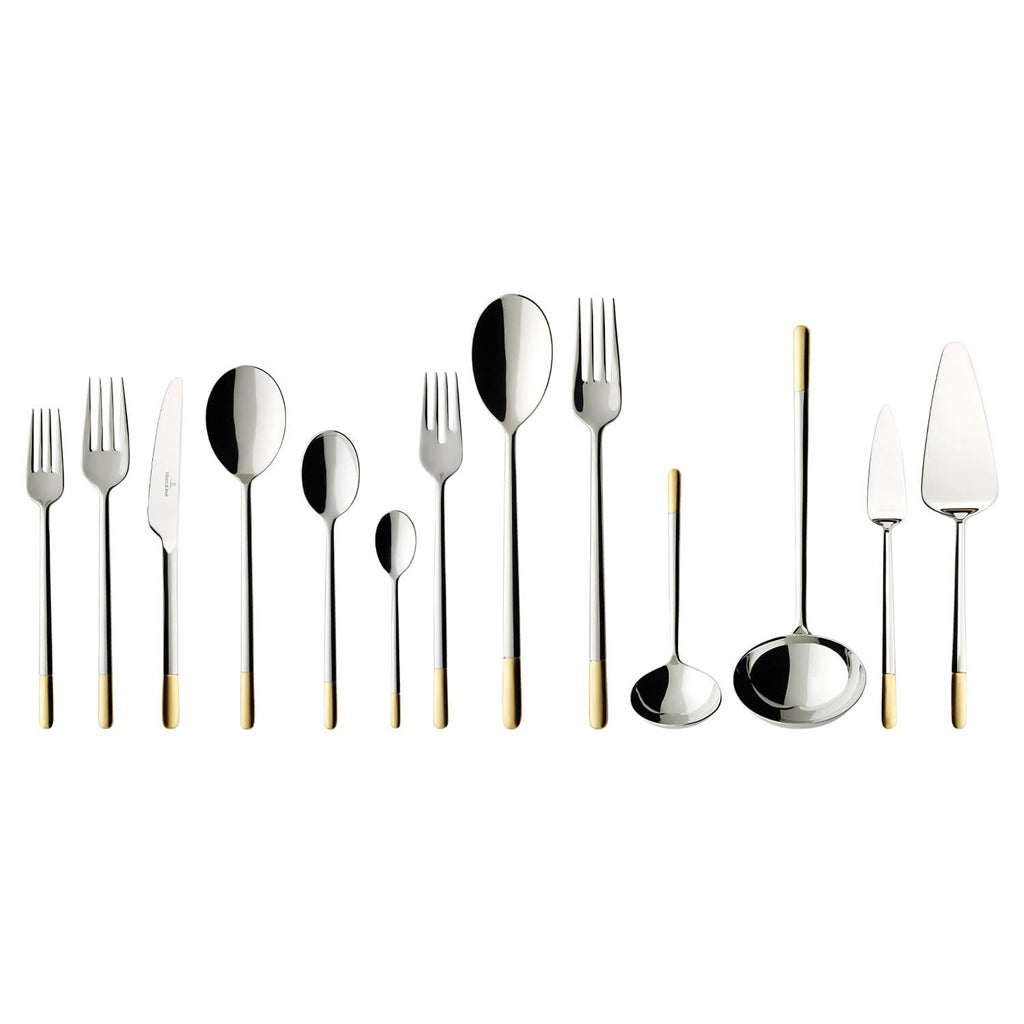 Villeroy and Boch Ella Partially Gold Plated 113 Piece Cutlery Set