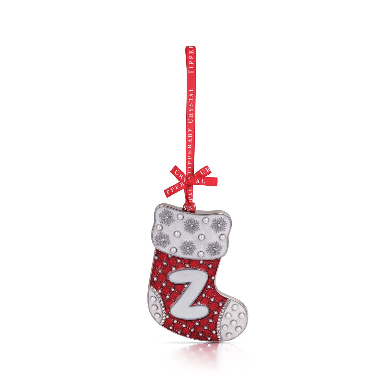 Tipperary Crystal Alphabet Stocking Christmas Decoration - Z - Last chance to buy