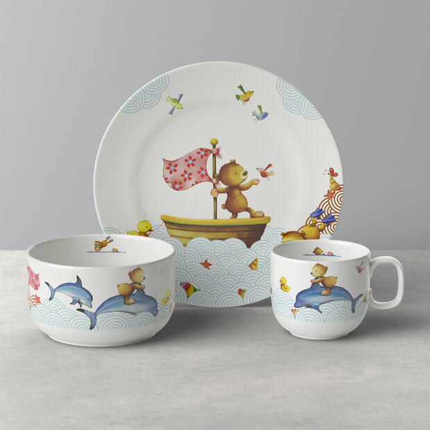 Villeroy and Boch Happy as a Bear 3 Piece Childrens Tableware Set