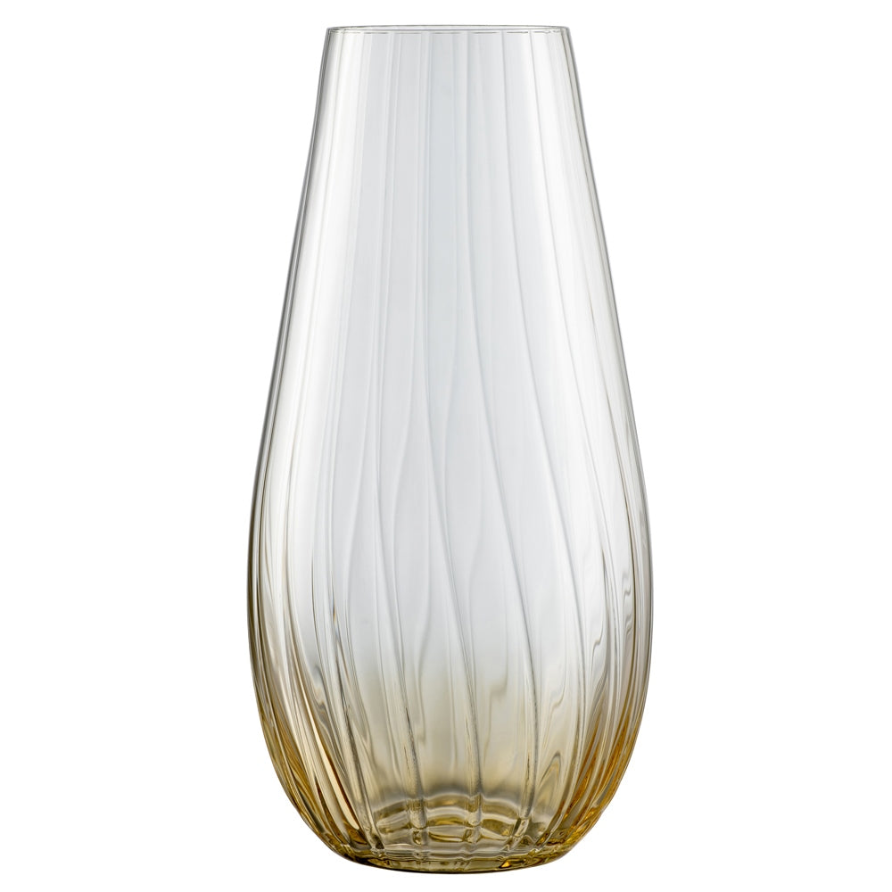 Galway Crystal Erne Amber 12 Inch Vase