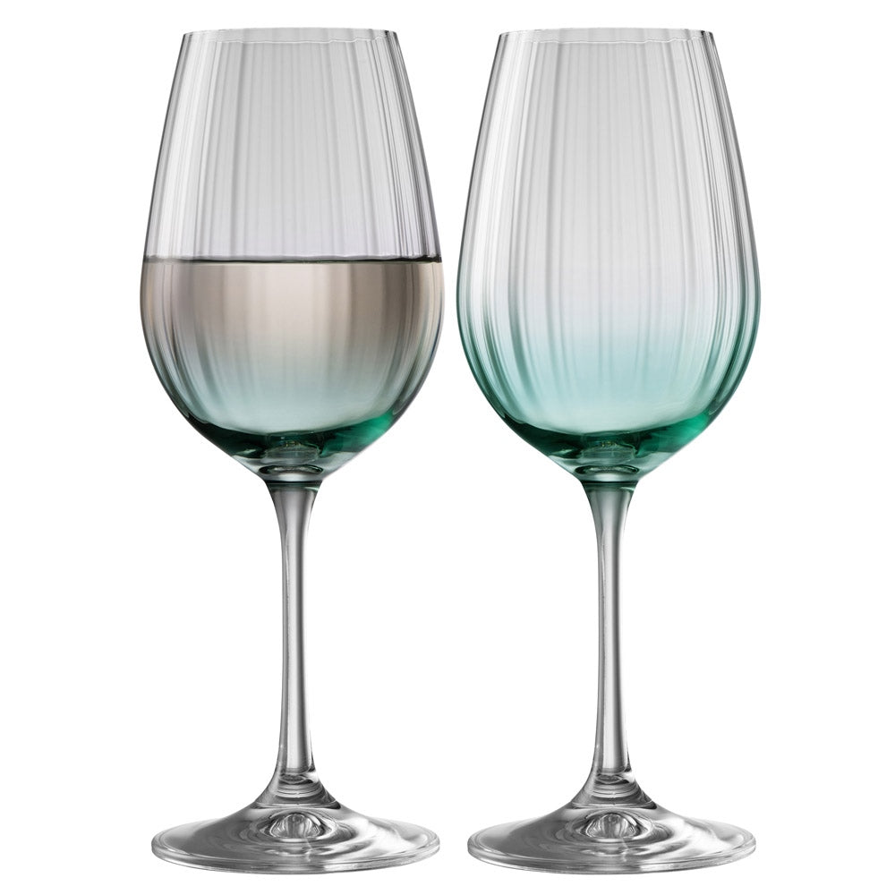 Galway Crystal Erne Aqua Wine Glass Pair
