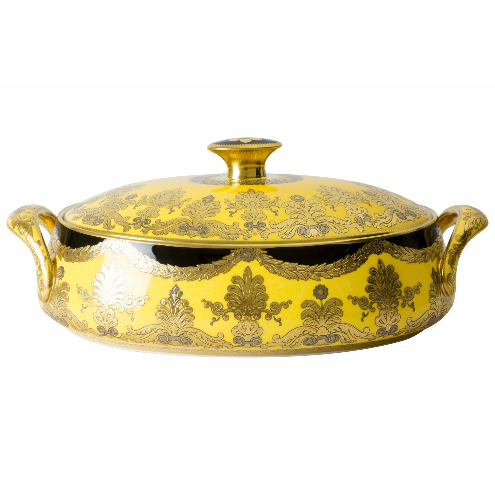 Royal Crown Derby Amber Palace Covered Vegetable Dish