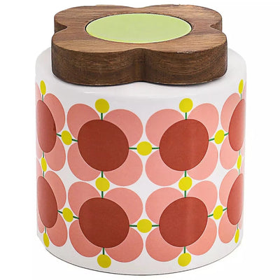 Orla Kiely 750ml Storage Jar - Atomic Flower Bubblegum - Last chance to buy