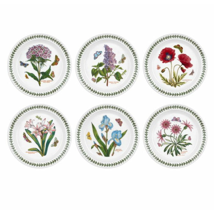 Portmeirion Botanic Garden 8 inch Plate Assorted Set Of 6