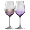 Galway Crystal Erne Amethyst Wine Glass Pair