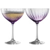 Galway Crystal Erne Amethyst Cocktail Glass Pair