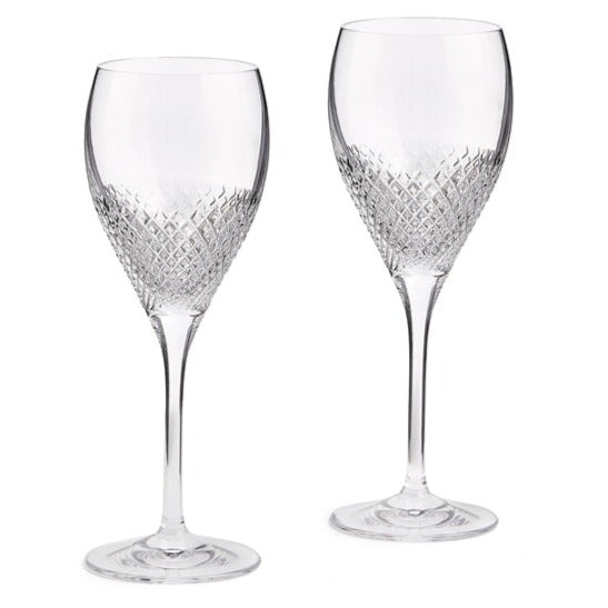 Wedgwood Vera Wang Diamond Mosaic Wine Goblet Pair