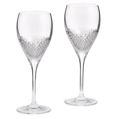 Wedgwood Vera Wang Diamond Mosaic Wine Goblet Pair