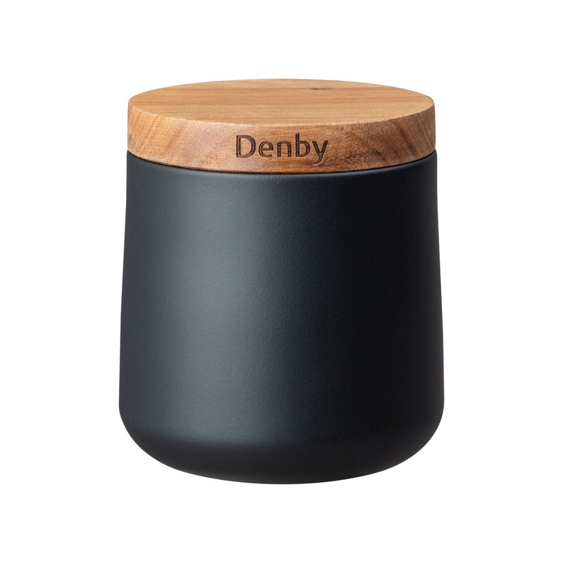 Denby Set of 3 Black Storage Canisters