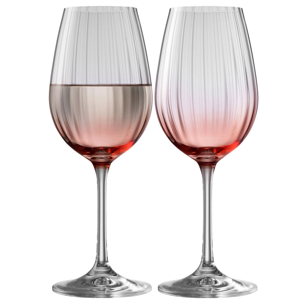 Galway Crystal Erne Blush Wine Glass Pair