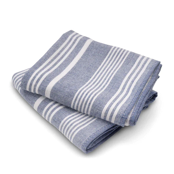 Cuisinart Fouta Printed Tea Towel 40x70cm 2pk - Blue Stripe  31813