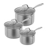 Kuhn Rikon AllRound Plus 3 piece Draining Lid Saucepan Set 37853