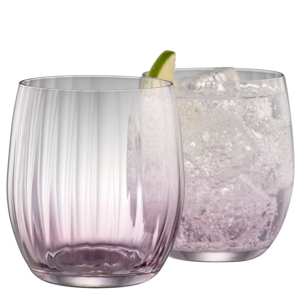 Galway Crystal Erne Amethyst Tumbler Pair