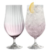 Galway Crystal Erne Amethyst Craft Beer Glass Pair