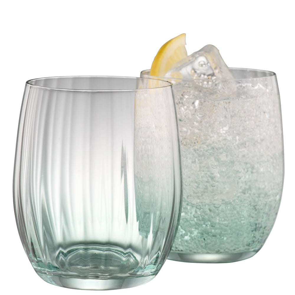 Galway Crystal Erne Aqua Tumbler Pair