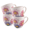 Belleek Living Wild Aster Set of 4  Mugs