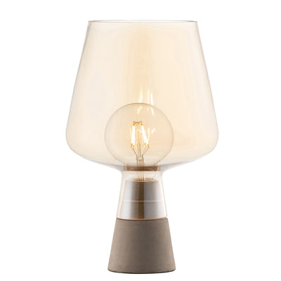 Galway Crystal Large Glass Table Lamp Amber with Bulb: GCL01