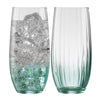 Galway Crystal Erne Aqua HiBall Tumbler Pair