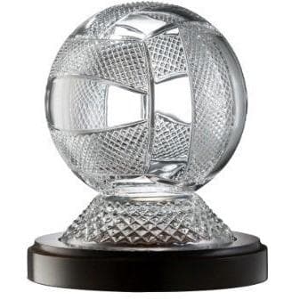 Galway Crystal Gaelic Football 7.5" Trophy with Base - Engraved: GM1156E