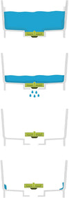 Joseph Joseph Wash and Drain Washing Up Bowl - White / Green 85055
