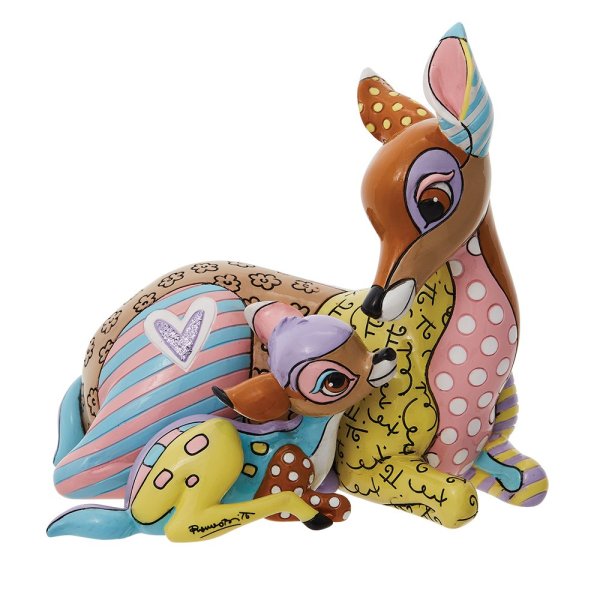 Disney by Romero Britto Bambi and Mother Figurine: 6010318