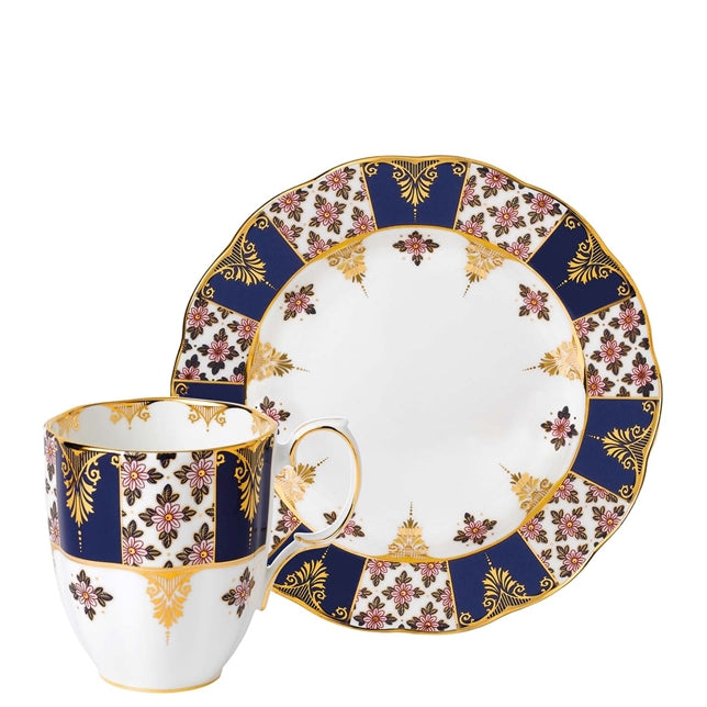 100 Years of Royal Albert Regency Blue Mug and Plate Set