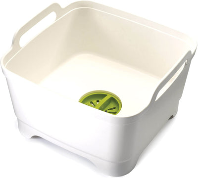 Joseph Joseph Wash and Drain Washing Up Bowl - White / Green 85055
