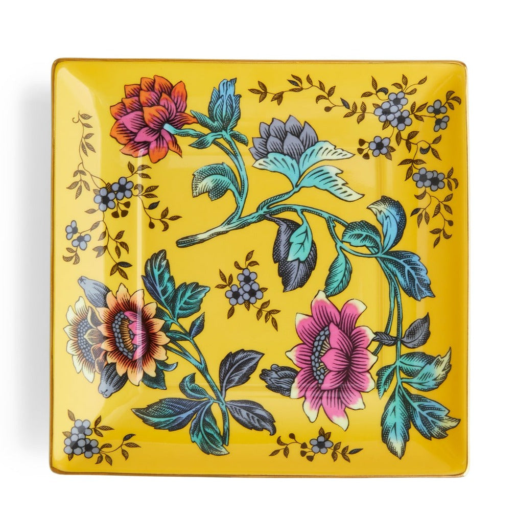 Wedgwood Wonderlust Yellow Tonquin Tray 14.5cm Boxed