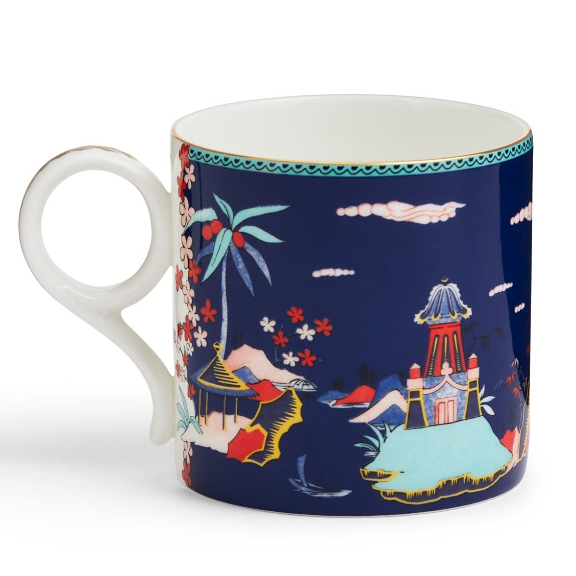Wedgwood Wonderlust Blue Pagoda Mug Large Boxed