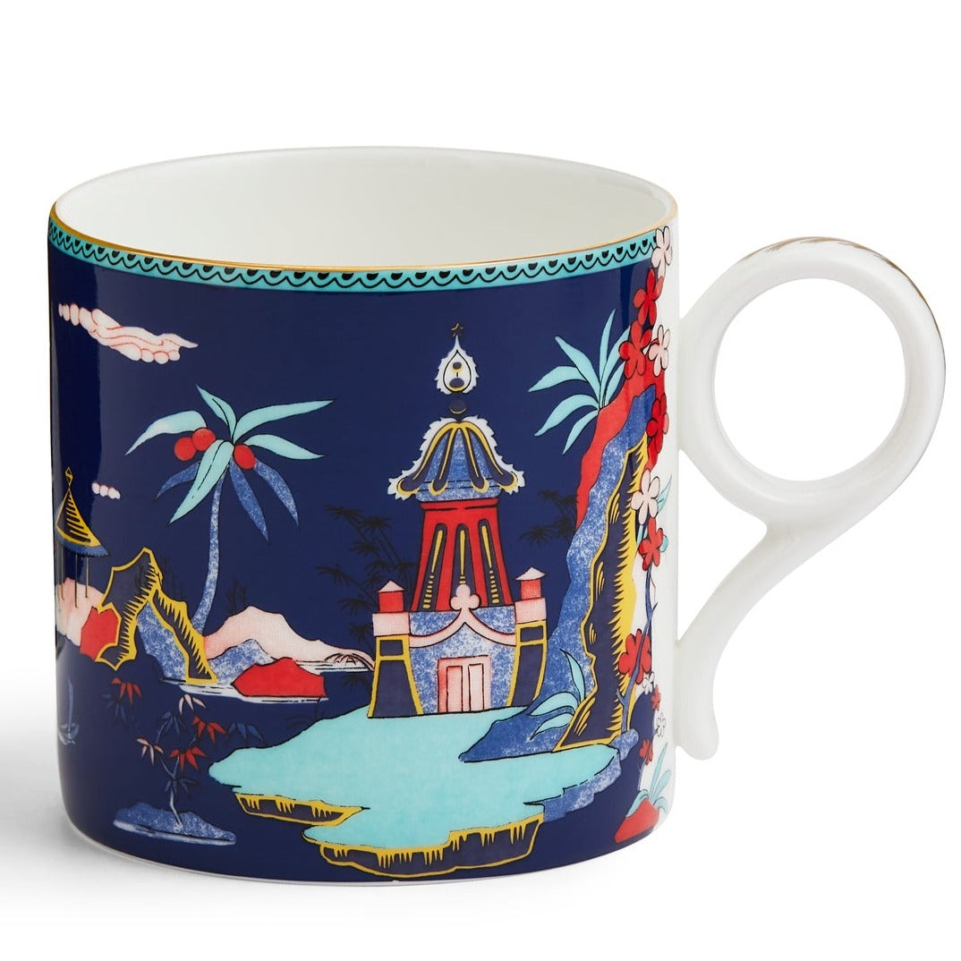 Wedgwood Wonderlust Blue Pagoda Mug Large Boxed