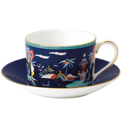 Wedgwood Wonderlust Teacup & Saucer straight, Set of 4