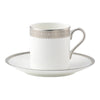 Wedgwood Vera Wang Lace Platinum Coffee Cup and Saucer - Set of 2