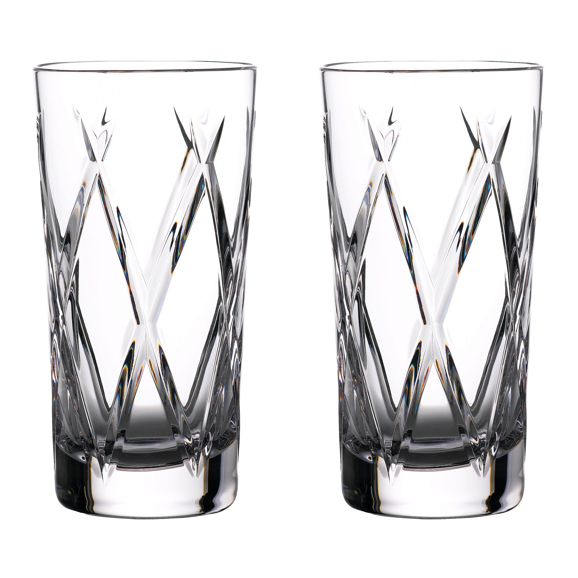 Waterford Crystal Gin Journey Olann Hi Ball Glass Pair