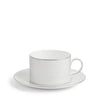 Wedgwood Gio Platinum Teacup & Saucer - Set of 2
