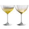 Galway Crystal Erne Amber Cocktail Glass Pair
