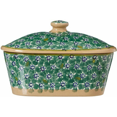 Nicholas Mosse Lawn Green - Covered Butterdish