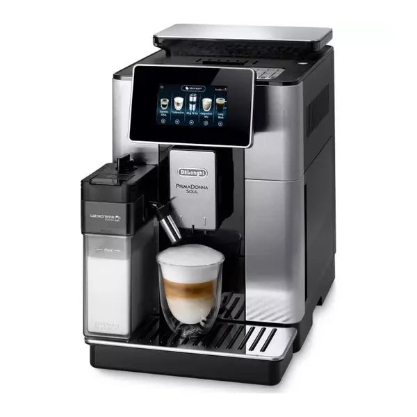 De'Longhi PrimaDonna Soul Smart Bean to Cup Coffee Machine - Silver & Black: ECAM610.75