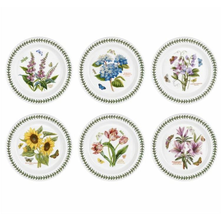 Portmeirion Botanic Garden 10 inch Plate Assorted Set Of 6