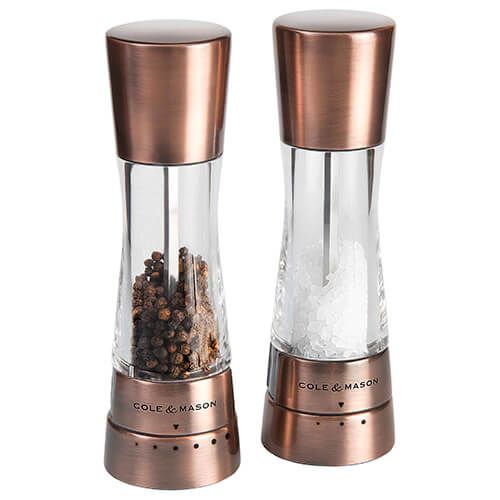 Cole & Mason Derwent Gourmet Copper 190mm Salt and Pepper Mill Gift Set